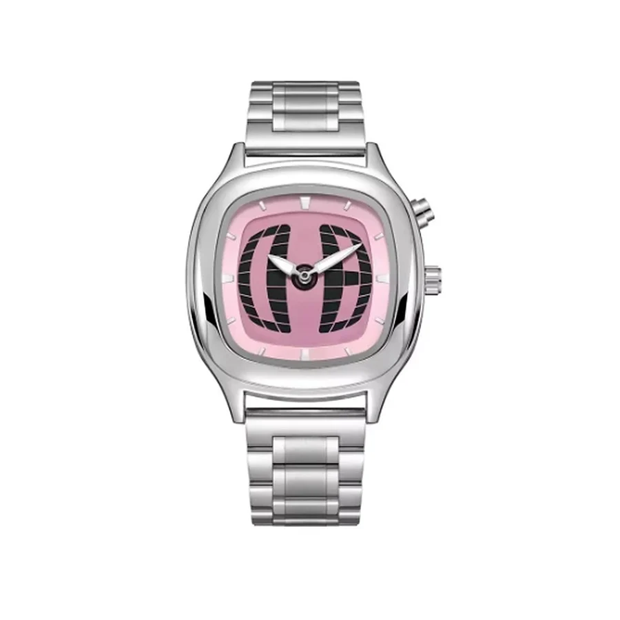 Reloj Y2K Cuadrado Rosa de Overtime Y2K