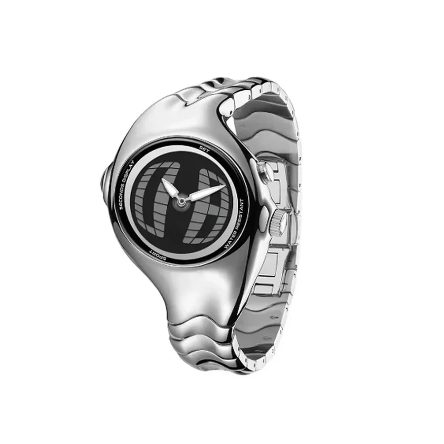 Reloj Y2K Curvo Negro de Overtime Y2K